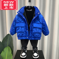 可莉允韩国男童加绒外套2022秋冬新款帅气男孩夹克儿童夹棉棒球服潮上衣棉服