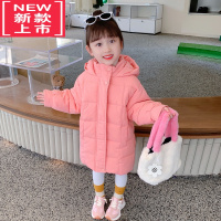 可莉允波斯登女童棉服儿童加厚外套羽绒棉衣2022新款冬装洋气中长款冬款
