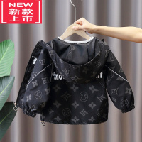 可莉允男童外套秋冬装男新款洋气宝宝秋装上衣儿童时髦棉衣风衣男孩加绒棉服