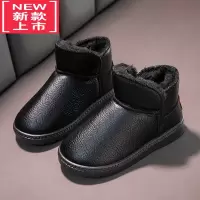 可莉允儿童雪地靴男童短靴2022新款冬季加绒宝宝鞋女童靴子防水防滑棉鞋