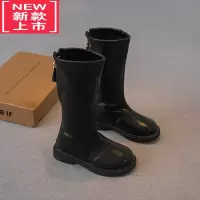 可莉允女童靴子2022冬季新款儿童鞋子马丁靴二棉加绒中筒靴长筒靴高筒靴