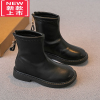 可莉允儿童马丁靴2021冬季新款女童靴子加绒二棉短靴皮靴公主鞋英伦风潮