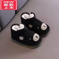 可莉允儿童雪地靴男童靴子冬季防水防滑女小童软底宝宝棉靴加绒加厚棉鞋