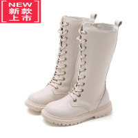 可莉允女童靴子时尚马丁靴2021秋冬新款儿童韩版高筒靴皮面防水公主鞋潮