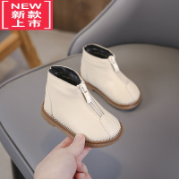 可莉允女宝宝秋冬鞋子婴儿小皮靴学步鞋软底公主鞋女童小童靴子加绒短靴