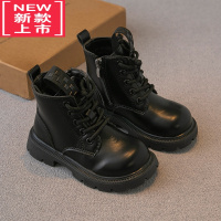 可莉允儿童马丁靴2022冬季新款童鞋男童靴子女童皮靴二棉加绒短靴英伦风