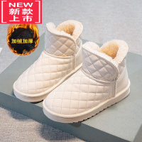 可莉允女童雪地靴冬季2022新款加绒加厚儿童靴子棉靴防水保暖中大童棉鞋