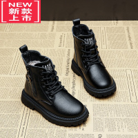 可莉允女童马丁靴2022新款冬季加绒保暖短靴英伦雪地棉童靴儿童靴子