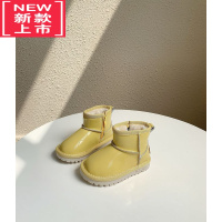 可莉允儿童雪地靴女短靴加厚2022冬季加绒女童防水棉靴男童靴子小童棉鞋