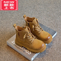 可莉允儿童马丁靴2022年春秋新款英伦风男童靴子短靴女童中大童高帮童鞋