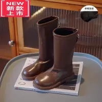 可莉允女童鞋儿童靴子2022冬季新款保暖长靴女孩时尚二棉皮靴加绒长筒靴