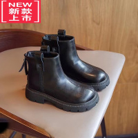 可莉允女童靴子2022年秋冬季新款儿童马丁靴宝宝加绒二棉短靴女童鞋