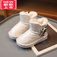 可莉允儿童雪地靴防水女童靴子冬季男童加厚棉鞋冬鞋加绒雪地棉保暖