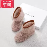 可莉允韩国时髦精 超俏皮可爱女童靴子中筒小毛怪宝宝棉鞋网红毛毛鞋子
