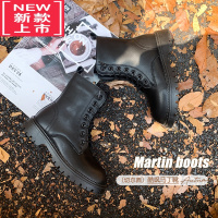 可莉允Amybaby女童马丁靴儿童靴子皮鞋贴皮亲子鞋2022新款炸街小童皮靴