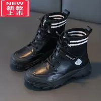 可莉允女童马丁靴秋冬2022年新款儿童靴子女孩短靴中大童加绒棉靴二棉鞋
