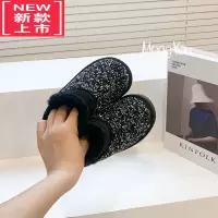 可莉允儿童雪地靴2022新款秋冬男童棉靴时尚女孩靴子女童靴保暖冬靴