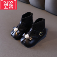 可莉允秋冬季棉鞋女宝宝鞋子软底小皮鞋1一2-3岁女童靴子公主鞋女宝短靴