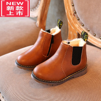可莉允女童马丁靴2022秋冬新款儿童雪地靴宝宝棉鞋加绒皮靴男童低筒短靴