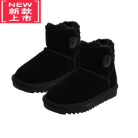 可莉允儿童雪地靴男女纽扣款短款加厚学步靴宝宝可爱短靴棉靴