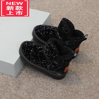 可莉允儿童雪地靴男女童雪地靴棉鞋冬加绒加厚2022秋冬新款大棉靴中大童