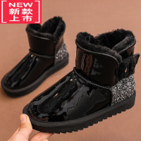 可莉允女童雪地靴2022年冬季一体新款棉靴加绒保暖中大童儿童雪地棉