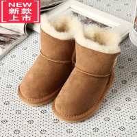 可莉允羊一体儿童雪地靴男女童鞋小宝宝短靴冬季婴儿软底学步鞋棉靴
