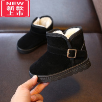 可莉允秋冬季童鞋宝宝小童棉鞋加绒儿童雪地靴马丁靴时尚男女童短靴子潮