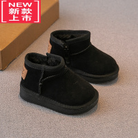可莉允儿童雪地靴2022冬款男童加绒加厚短靴女童雪地棉小童宝宝棉鞋冬靴