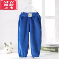 可莉允2022秋冬外穿中大童加厚保暖裤一体绒男女童运动裤卫裤偏小一码