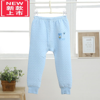 可莉允儿童三层保暖单条暖棉裤秋冬中大童加厚裤子男童女孩舒适长裤保暖裤