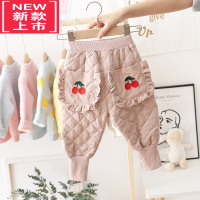 可莉允女童薄棉裤秋冬加厚婴儿大屁屁裤女宝宝罩裤夹棉保暖裤外穿pp裤子