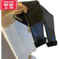 可莉允中大童字母一体加绒保暖铅笔裤2022新款秋冬装韩版女童皮裤子潮保暖裤