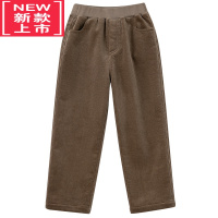 可莉允童装22冬季新品休闲棉质加绒加厚ju保暖亲子款灯芯绒直筒长裤保暖裤