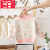 可莉允儿童毛衣女童2021新款秋冬洋气小童菠萝衣服可爱女宝宝针织衫秋装