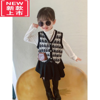 可莉允女童针织衫开衫加绒洋气中小童秋冬季2022新款毛衣外套宝宝上衣潮