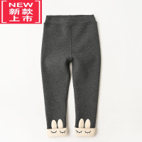 可莉允儿童打底裤 保暖一体绒高腰长裤弹力女童可爱棉裤秋冬款童装保暖裤