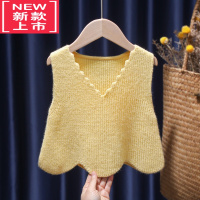 可莉允女童毛衣秋装新款宝宝儿童马甲男孩婴儿背心洋气外穿小童针织衫