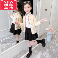 可莉允女童装外搭针织外套春秋季2022新款洋气中大儿童女孩秋冬毛衣开衫