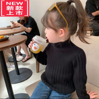 可莉允女童毛衣打底衫2022新款男儿童半高领洋气针织衫加厚保暖软糯线衣