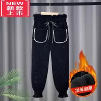 可莉允女童亮丝珍珠棉裤2022冬装新款中大儿童加绒加厚保暖裤外穿长裤潮