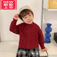 可莉允男童加厚麻花毛衣冬装秋冬款针织衫婴儿童装宝宝小童保暖潮