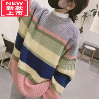 可莉允bora童装女童彩色毛衣2022冬装儿童衫男童洋气时髦针织衫