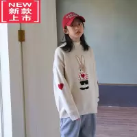 可莉允兔年定制女童毛衣春秋2022年新款半高领套头针织衫中大童打底上衣