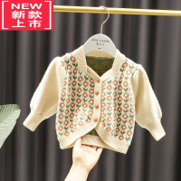 可莉允女宝宝洋气毛衣外套婴儿童秋装新款韩版1-2岁3女童开衫毛线针织衫