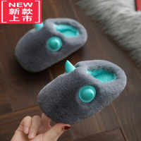 可莉允儿童棉拖鞋卡通家居秋冬季男童毛拖鞋女室内小童宝宝亲子包跟棉鞋