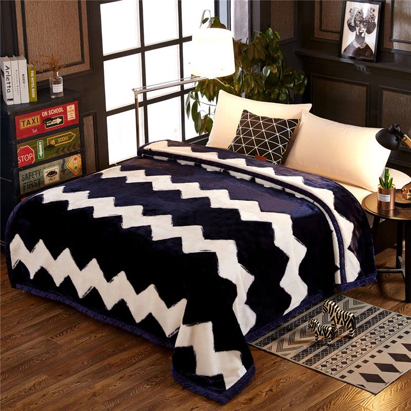 冬季用拉舍尔毛毯被子加厚双层珊瑚绒毯子双人学生宿舍床单人盖毯图片