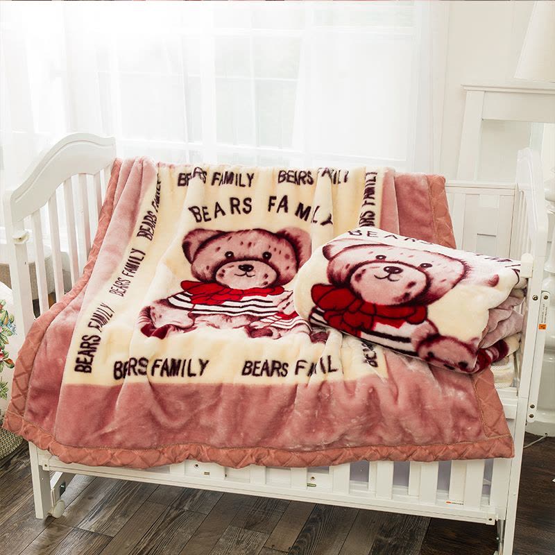 冬季儿童毛毯办公室盖毯幼儿园午睡毯双层加厚保暖新生儿宝宝抱毯图片