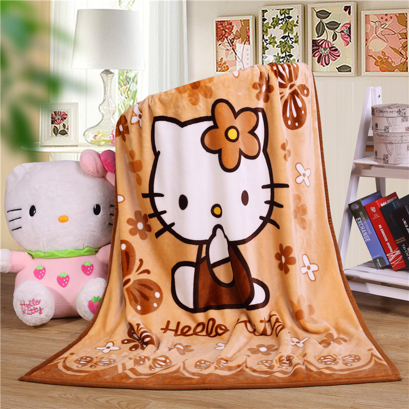 秋冬双层加厚儿童卡通毛毯幼儿园空调房婴儿新生儿毯子小朋友盖毯