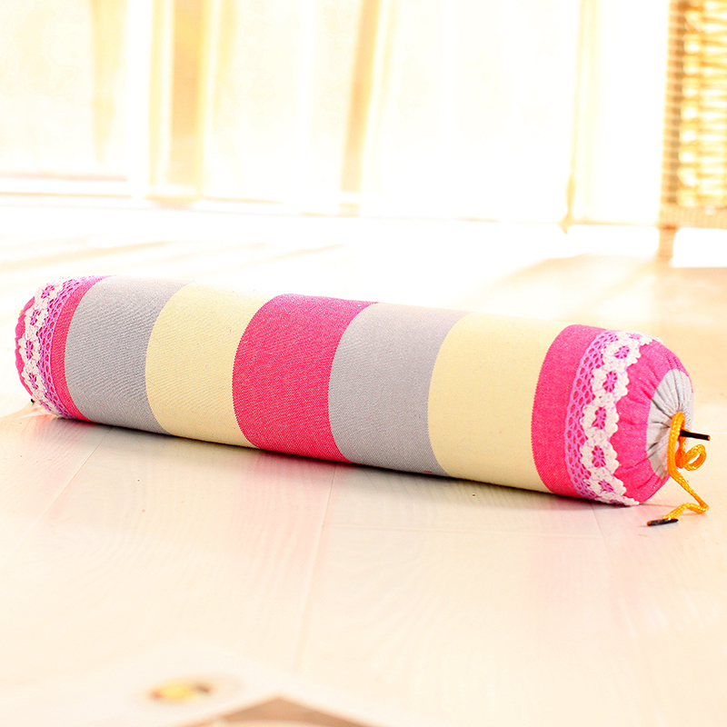 颈椎枕头糖果荞麦枕护颈圆柱枕头荞麦皮圆枕成人圆形枕芯护颈枕